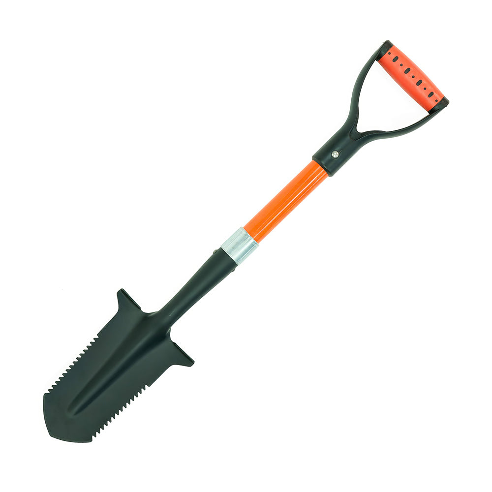 29" Heavy-Duty Double Serrated Shovel with Fiberglass Handle